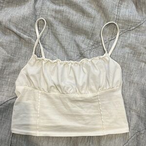 Princess Polly white crop top size 2
